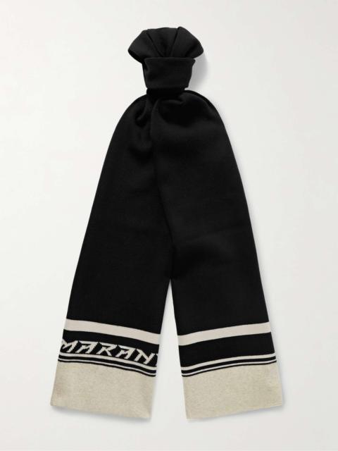 Casey Intarsia-Knit Scarf