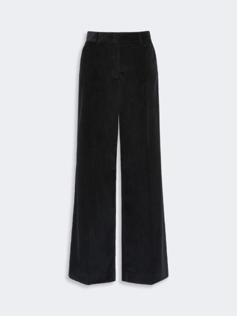 WEEKEND Max Mara TANIA Cotton velvet trousers - BLACK