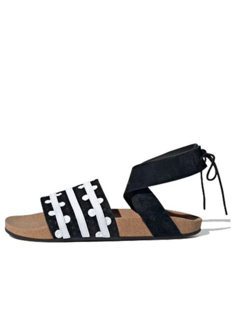 adidas (WMNS) adidas originals Adilette Ankle Wrap 'Black White' EF5630