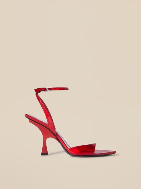 THE ATTICO ''GG'' SANDAL MISMATCHED VIBRANT RED