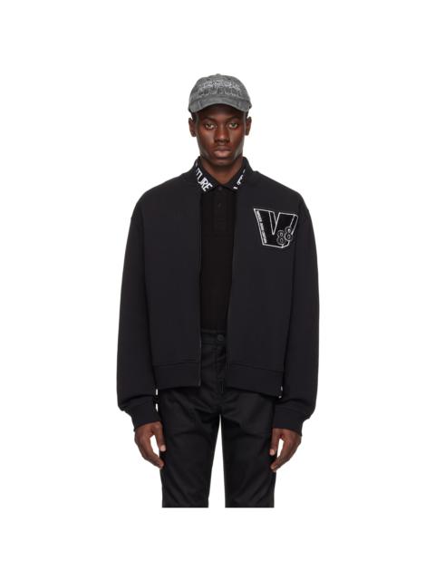 VERSACE JEANS COUTURE Black Patch Bomber Jacket
