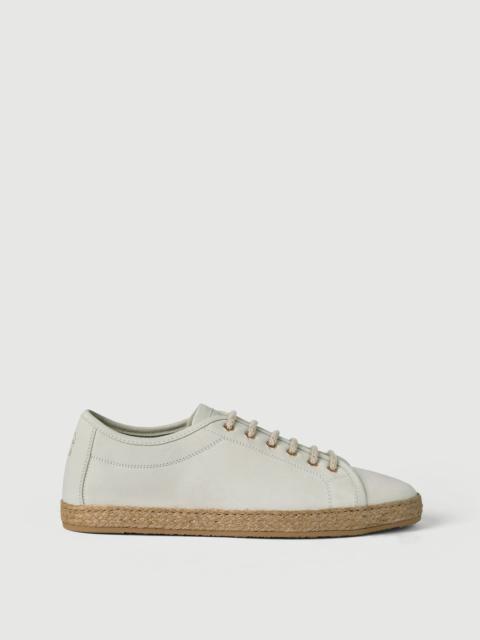 Brunello Cucinelli Reversed calfskin Derbys with rope insert