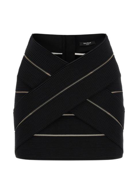 Balmain V-waist zip-fastening mini skirt