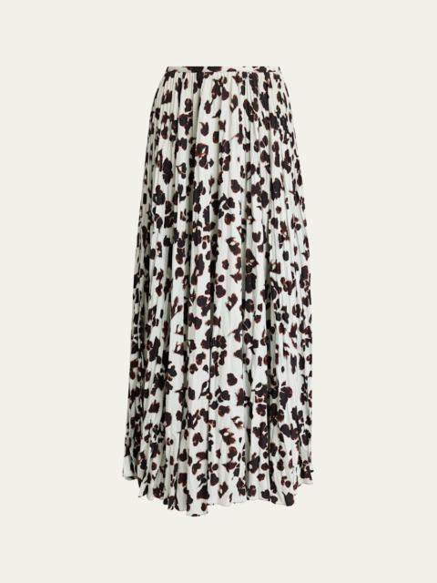 Proenza Schouler Runa Pleated Floral Skirt