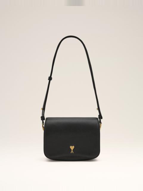 AMI Paris BLACK COWHIDE LEATHER PARIS PARIS BAG