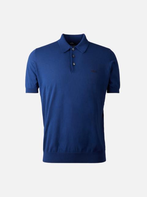 HOGAN Polo Shirt in Cotton Knit Light Blue