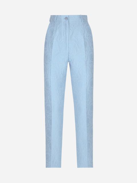 Dolce & Gabbana Tailored floral quilted jacquard pants