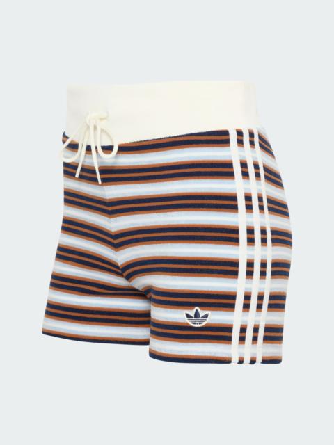 adidas ADIDAS ORIGINALS SUMMER GLOW STRIPED BOOTY SHORTS