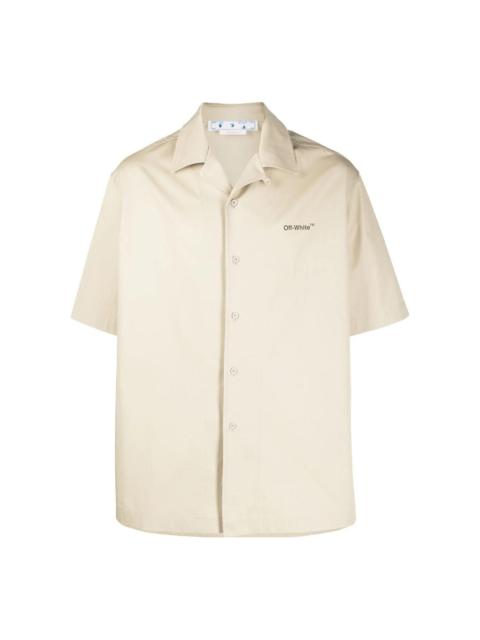 Off-White Off-White Caravag Arrow Holiday Shirt 'Sand Beige' OMGA196S22FAB0061710