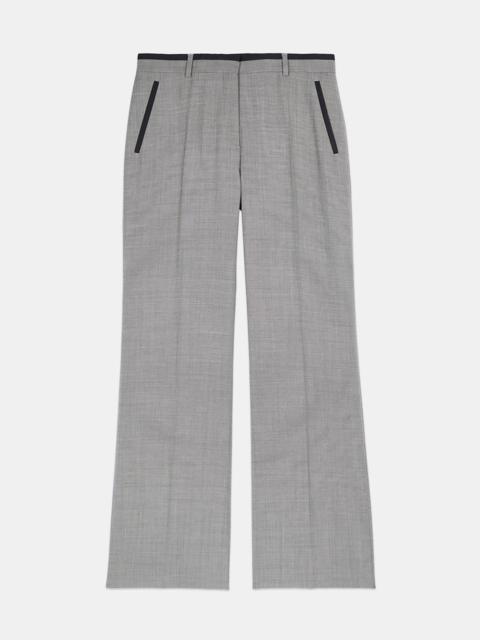 The Kooples STRAIGHT-LEGGED TAILORED PANTS IN TAUPE WOOL