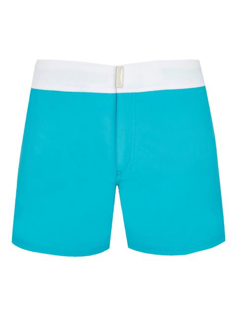 Vilebrequin Men Stretch Swim Trunks Flat Belt Color Block