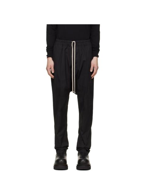 Rick Owens Black Tower Drawstring Long Trousers