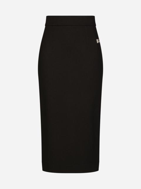 Dolce & Gabbana Milano rib midi skirt