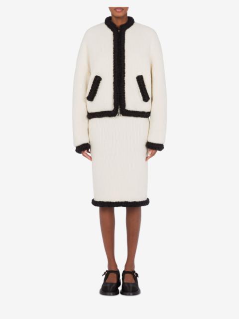 Moschino SHORT JACKET IN SUPERFINE LAMBSWOOL