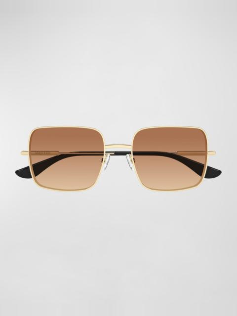 Alexander McQueen 66mm Metal & Acetate Square Sunglasses