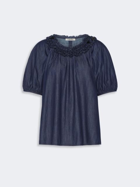 'S Max Mara CATIA Cotton denim blouse - MIDNIGHTBLUE