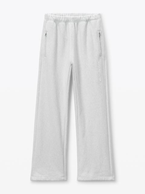 Alexander Wang Logo EMBROIDERED oversized sweatpants in heavy cotton Terry