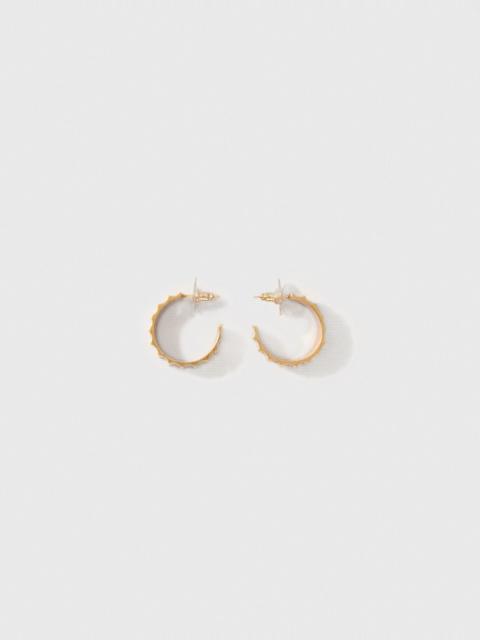 maje Tapered gold mini hoop earrings