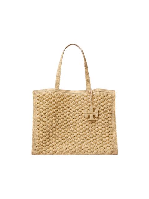 TORY BURCH large Ella hand-crocheted popcorn tote bag