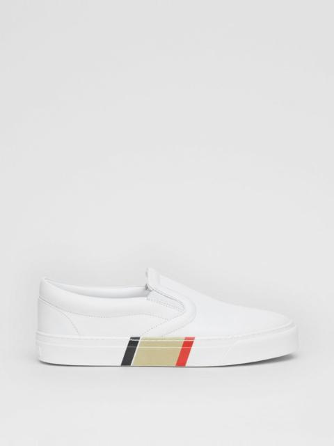 Burberry Bio-based Sole Leather Slip-on Sneakers