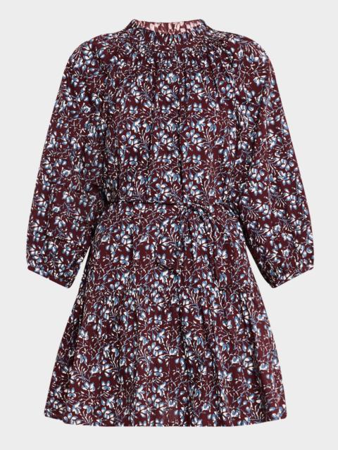 APIECE APART Trinidad Tiered Floral-Print Mini Dress