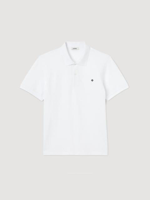 Sandro POLO SHIRT WITH SQUARE CROSS PATCH