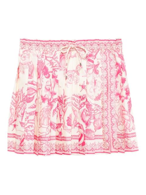 VERSACE graphic-print skirt