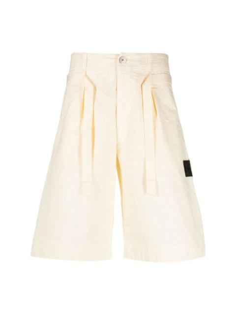 Stone Island Shadow Project Compass-patch chino shorts