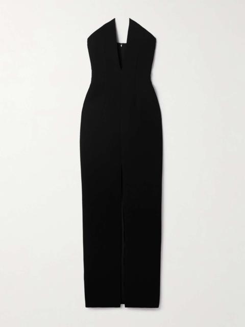 MÔNOT Strapless crepe gown