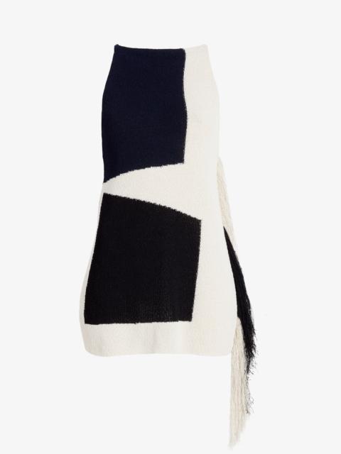 Proenza Schouler Saskia Top in Textured Fringe Intarsia