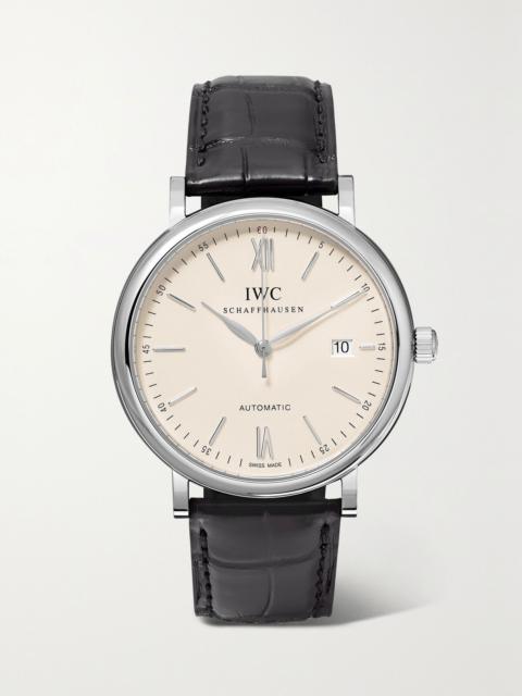 IWC Schaffhausen Portofino automatic stainless steel watch Silver