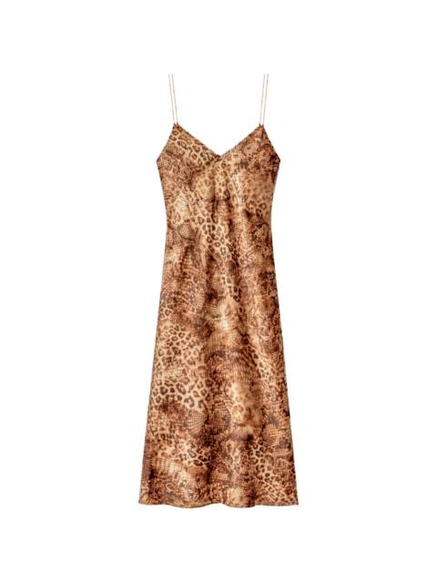 ba&sh animal-print V-neck midi dress