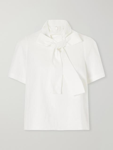 SHUSHU/TONG Bow-detailed Linen Blouse