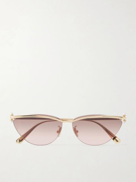 Dior Diortribales B2u Cat-eye Gold-tone Sunglasses
