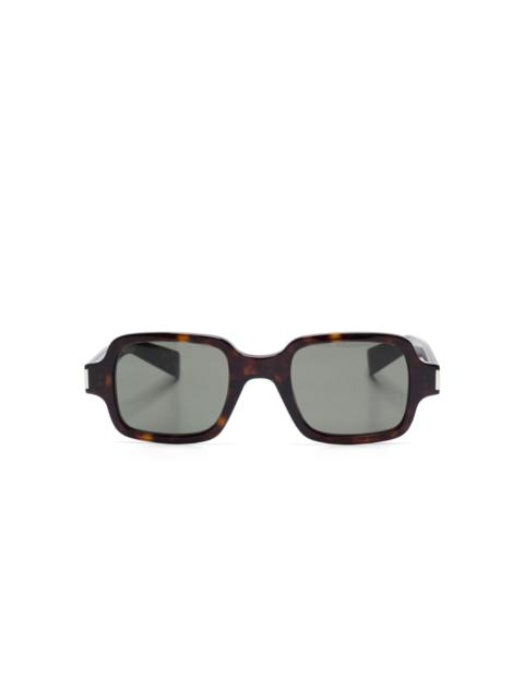 SAINT LAURENT tortoiseshell-effect sunglasses