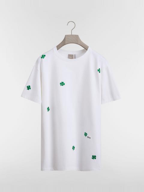 Dior T-Shirt with Dior Clover Embroidery, Relaxed Fit