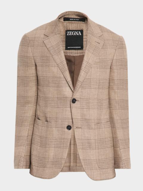ZEGNA Men's Winter Crossover Large Plaid Sport Coat