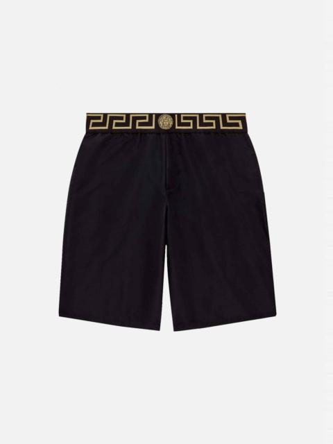 Greca Border Long Swim Shorts