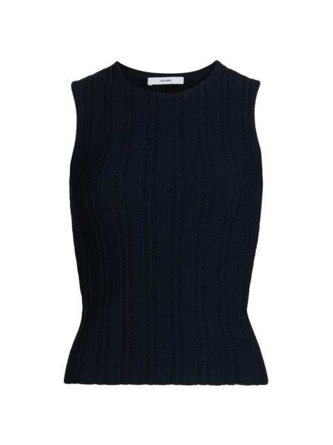 ADAM LIPPES Women's Brynn Jacquard Sleeveless Top - Navy