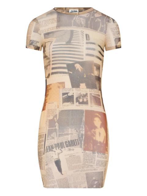 Jean Paul Gaultier Jean Paul Gaultier Journal-print Mini Dress