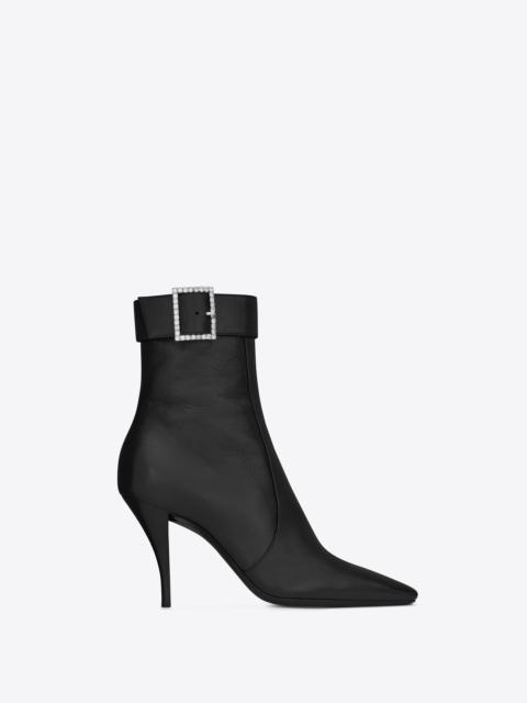 SAINT LAURENT jill booties in vintage leather