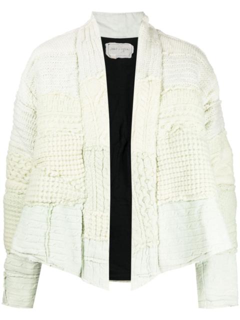 Greg Lauren patchwork-knit wool jacket