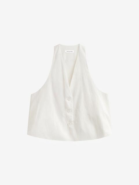 The Frankie Shop Miglia Linen Trapeze Vest - Ivory
