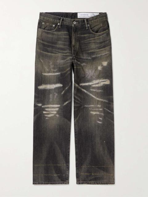 NEIGHBORHOOD Wide-Leg Distressed Jeans