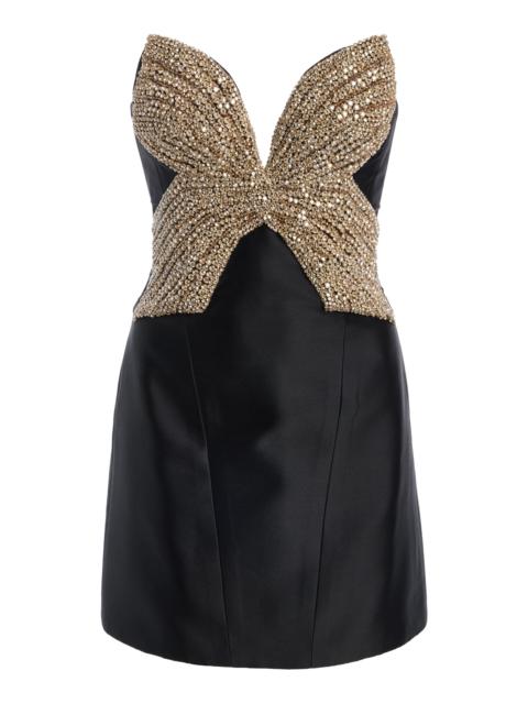 COSTARELLOS Sirra Beaded Lace Mini Dress multi