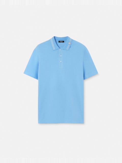 VERSACE Embroidered Medusa Polo Shirt