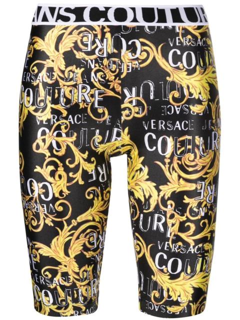 VERSACE JEANS COUTURE baroque-print cycling shorts