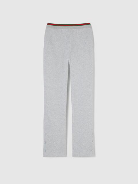GUCCI Cotton jersey leisure pants with Web