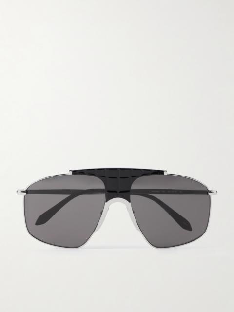 Alaïa Aviator-style Silver-tone And Acetate Sunglasses