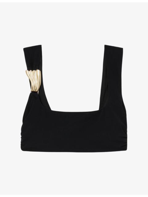 REISS Alba Hardware-Detail Bikini Top